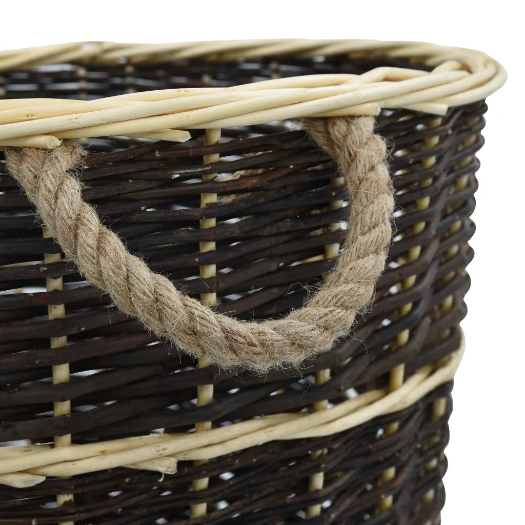 Cesta per Legna con Spallacci 57x51x69cm Salice Naturale CFW4136699