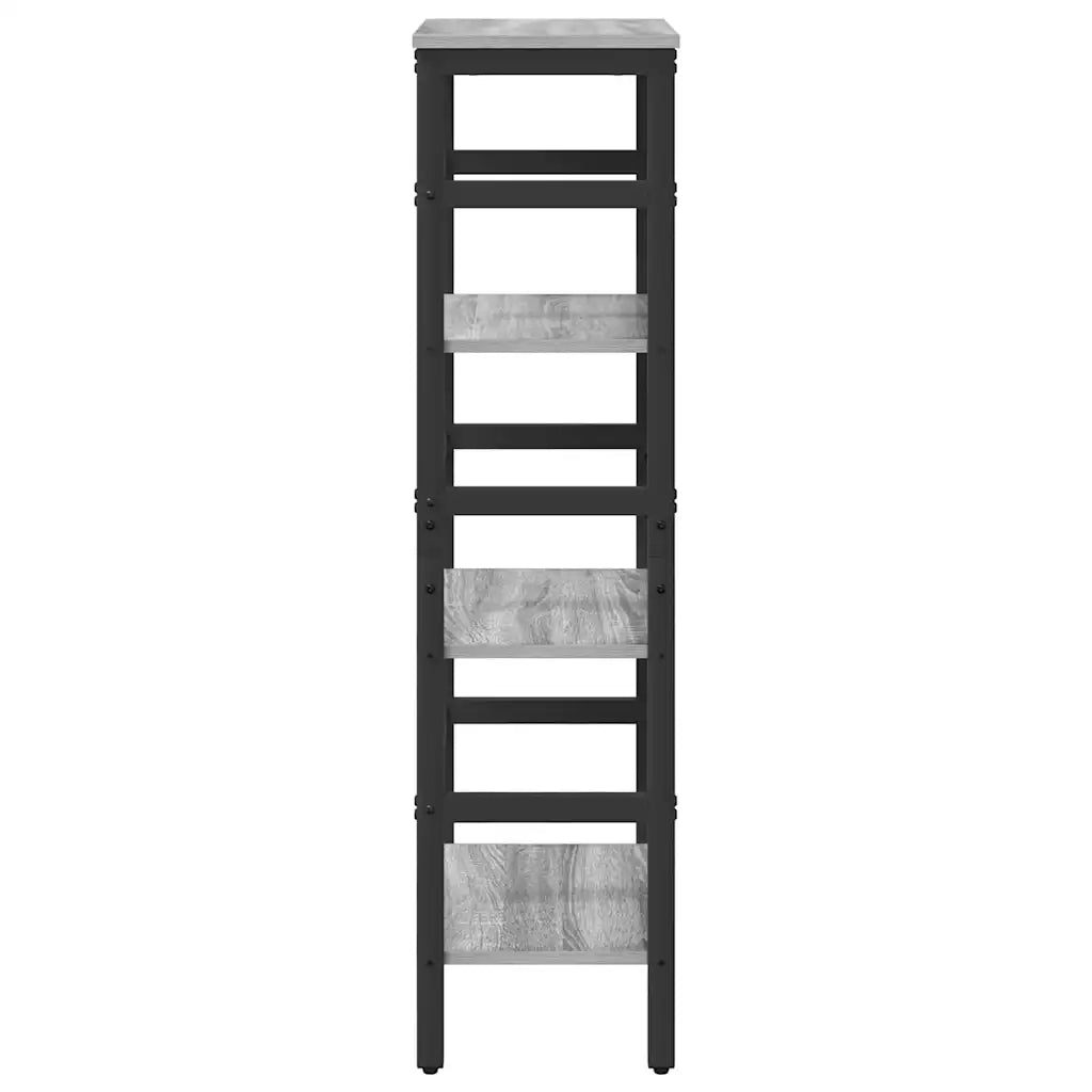 Libreria-Scaffale per Libri-Mobile di Stoccaggio Grigio Sonoma 40 x 29,5 x 115 cm Legno multistrato