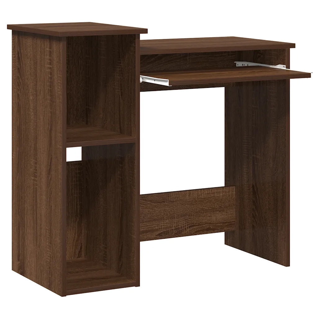 Scrivania Mensole Rovere Marrone 84x40x78 cm Legno Multistrato 860451