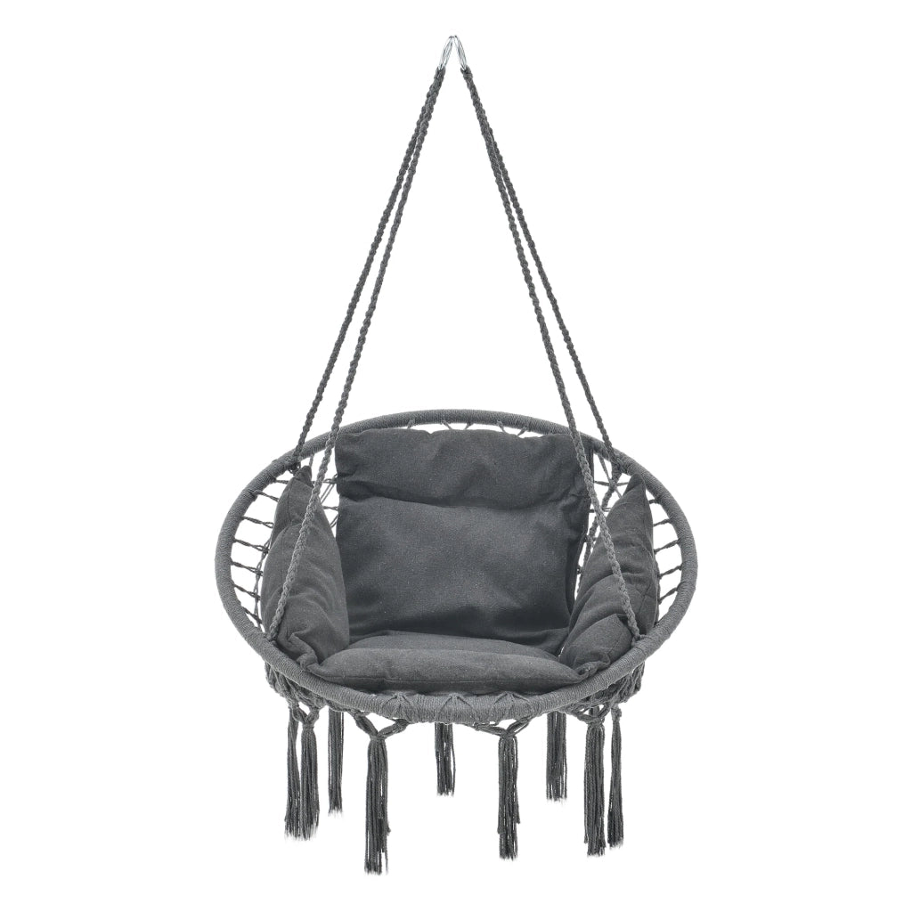 Amaca rotonda con cuscino diametro seduta 60 cm grigio scuro 03_0006059