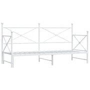Divano letto | Sof¨¤ letto | Letto singolo Estraibile senza Materasso Bianco 80x200cm Acciaio