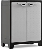 Armadio 2 Ripiani 80x44x100 cm Keter Titan Basso XL Grigio e Nero