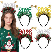 Decorazioni per l'anno nuovo 2026 - decorazioni di Natale - fascia luccicante per capelli - accessori per capelli, per la decorazione di Capodanno e Natale