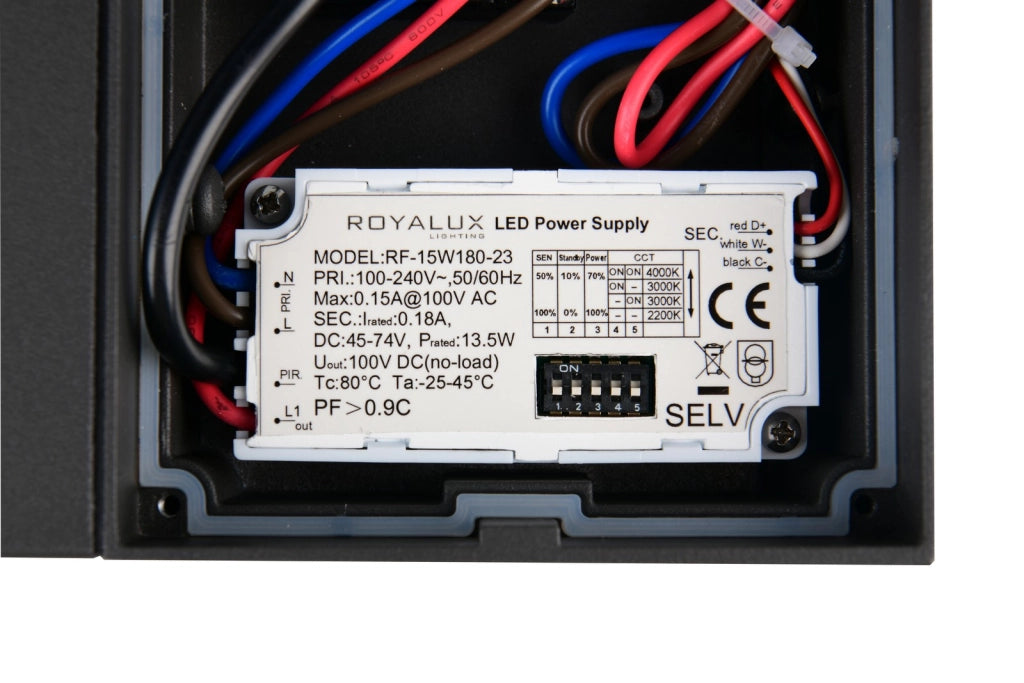 Paletto da giardino LED CCT nero 50 cm IP65 Trio RAVI