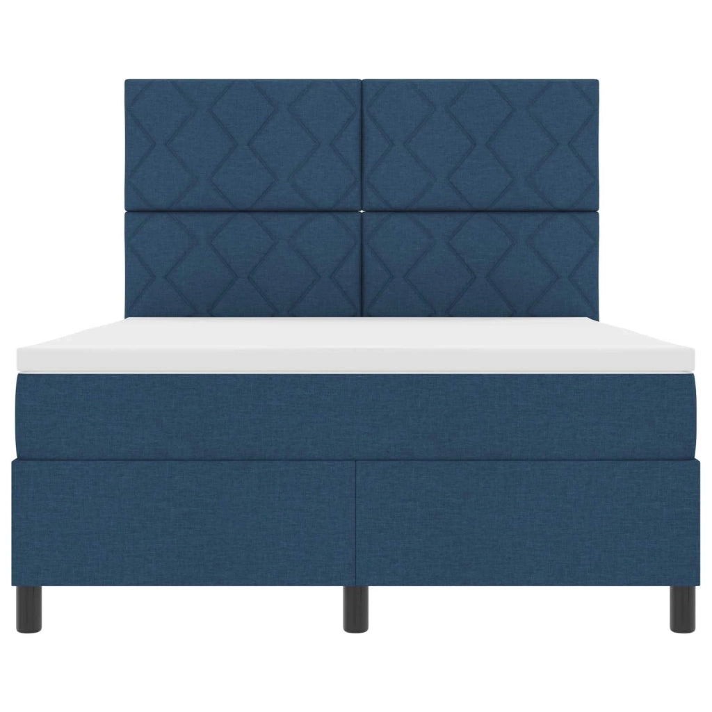 Letto a molle con materasso con led Blu 160 x 200 cm Tessuto 3342962