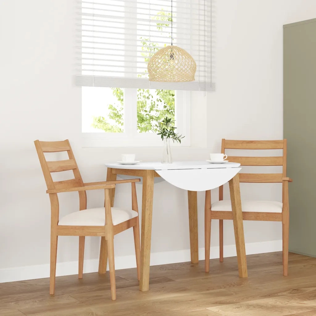 vidaXL Sedie da Pranzo con Cuscini 2 pz in Legno Massello di Hevea