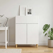 Credenza Bianco Lucido 66 x 34,5 x 90 cm Legno ingegnerizzato 894639