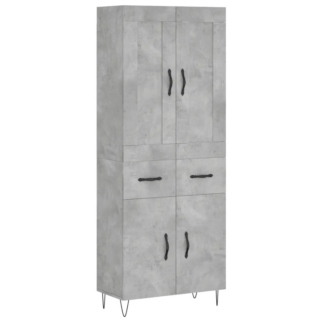 Credenza Grigio Cemento 69,5x34x180 cm in Legno Multistrato 3199909