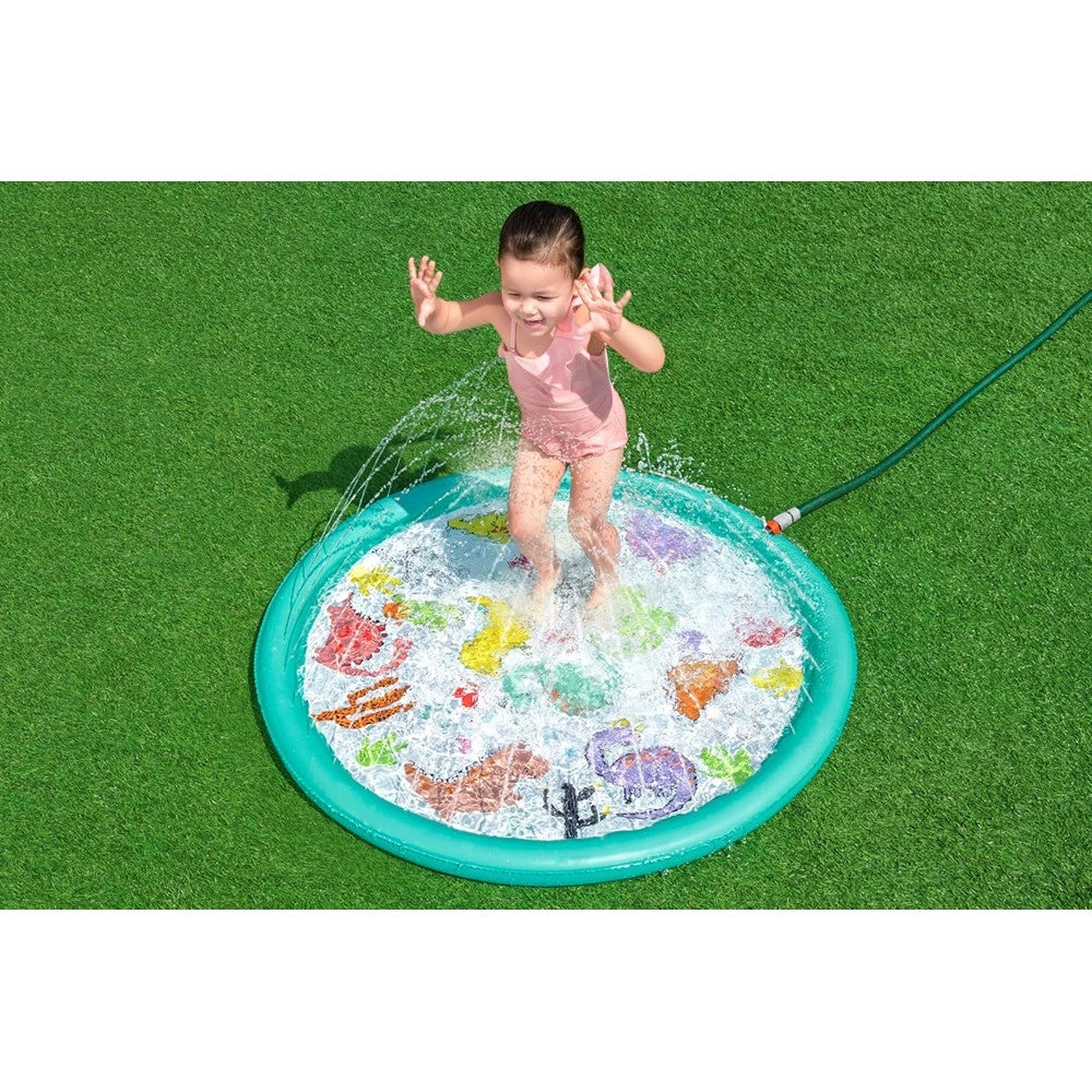 Trade Shop - Tappetino Gonfiabile Dinosauri Spruzzi Desert Dino Da 48"/122cm +2 Anni Giardino 52698 -