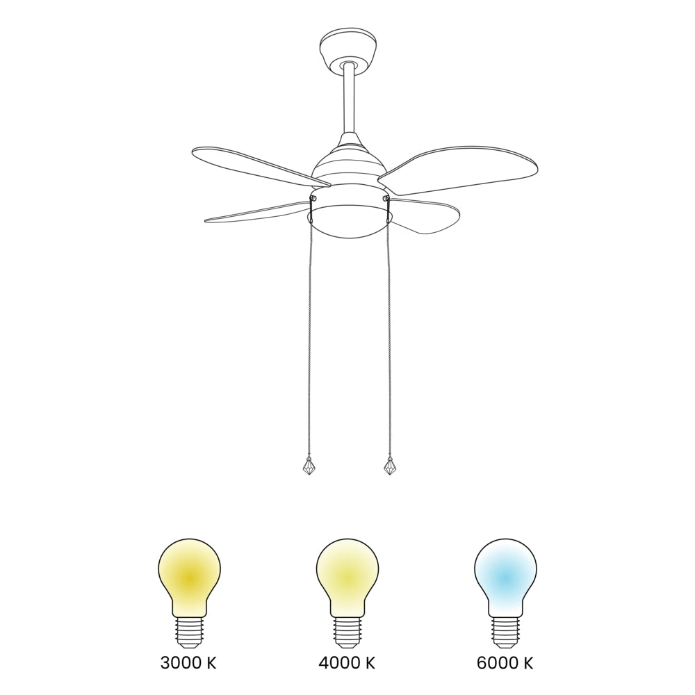 Ventilatore da soffitto per cameretta a forma di ape con lame grigie bambini colorato