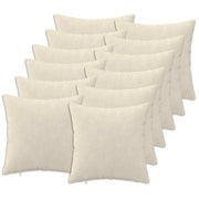 Federa 12 pcs HEERLEN Crema 45 x 45 cm Fleece in microfibra 910476