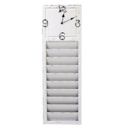 Orologio muro legno old time con portalettere cm 30x6h100