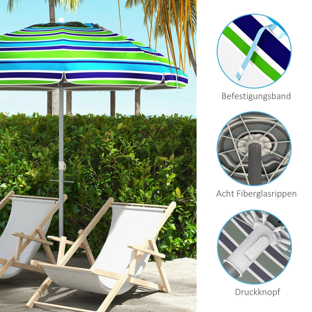 Ombrellone da spiaggia ¨C Zephmum ¨C ?178 cm, UV40+, regolabile in altezza, con ventilazione e borsa