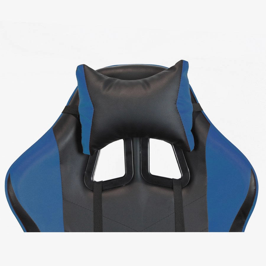 Sedia da Gaming Ergonomica in Similpelle Blu/Nera