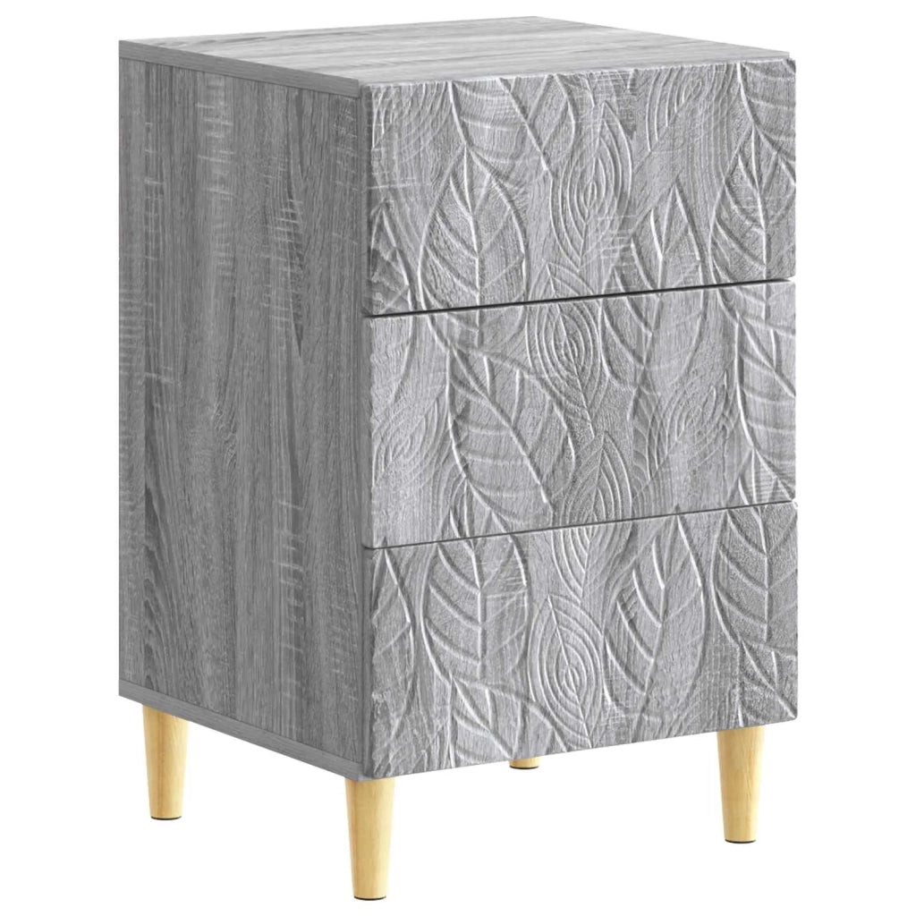 Comodino | Armadio da Notte | Mobiletto da notte Sonoma grigio 43 x 39,5 x 66,5 cm Legno ingegnerizzato