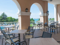 Set 4 Sedie da Giardino 54x58x84 cm in Acciaio con Braccioli RD Italia Lola Antracite