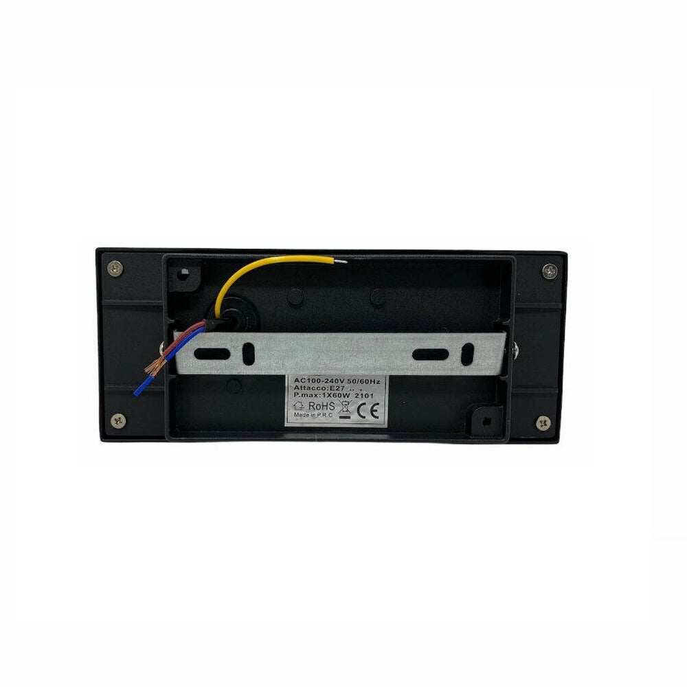 Applique a parete per esterno IP65 con attacco E27 luce lampada da muro nero