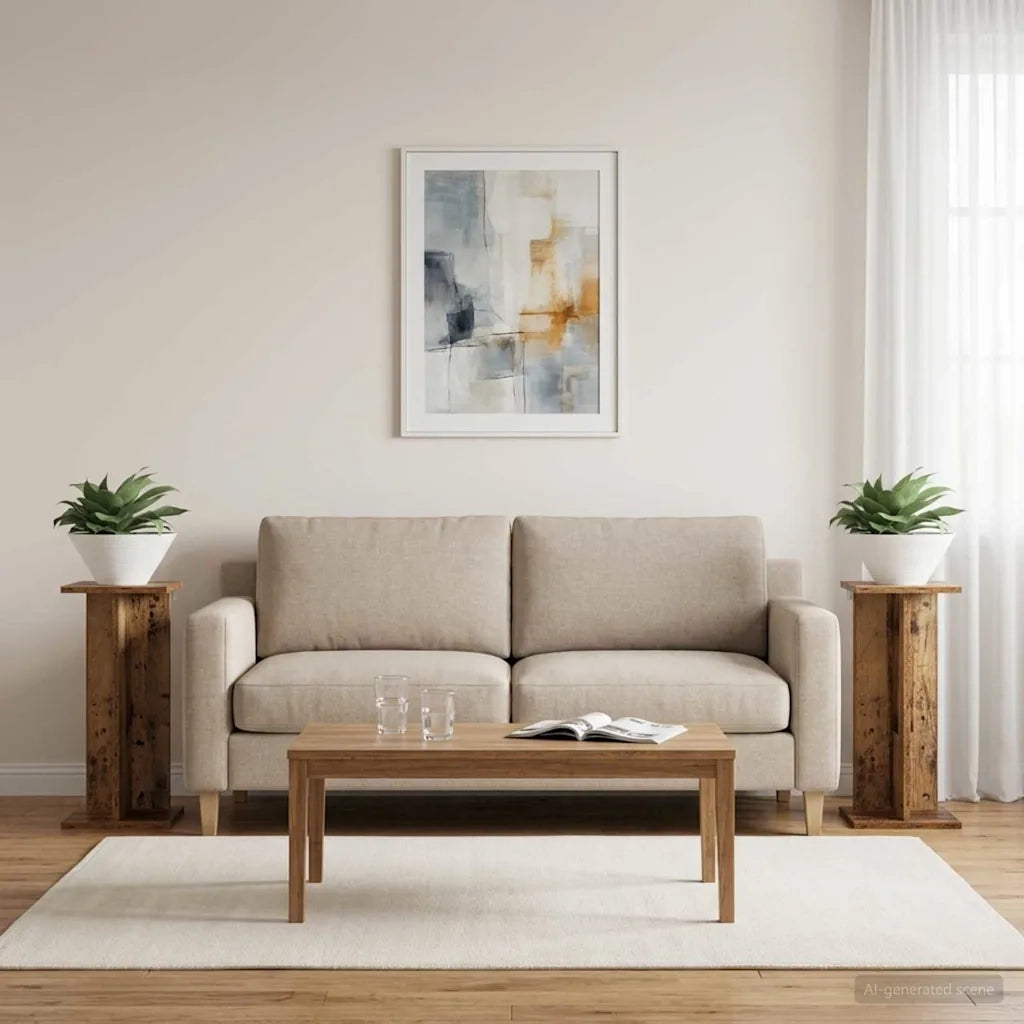 Supporto per piante | Sostegno per piante 2 pz Legno vecchio 25 x 25,5 x 60,5 cm