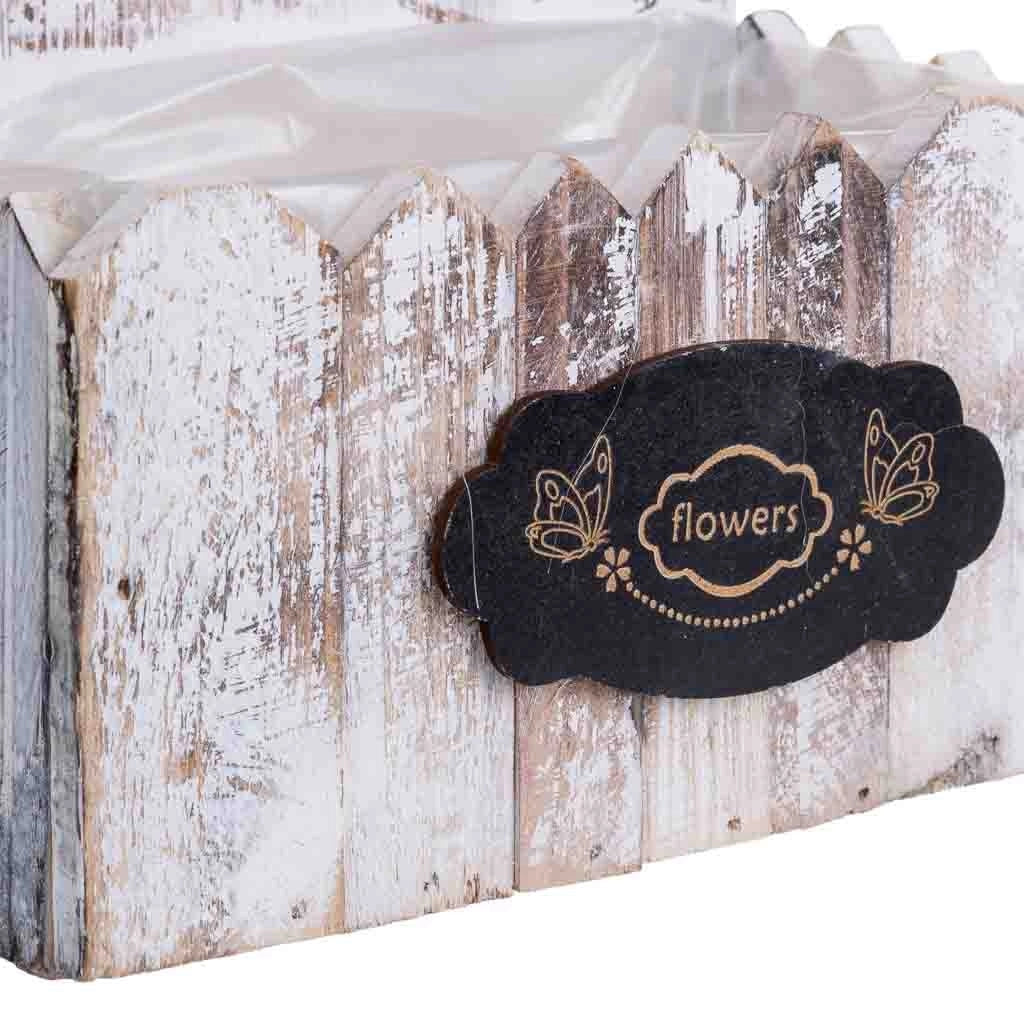 Supporto per fioriera quadrato in legno 21x10x29/10H cm