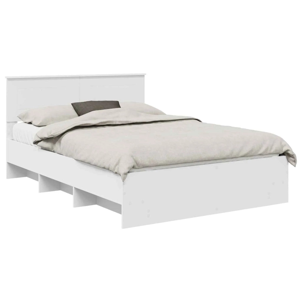 Struttura del letto Bianco 140 x 200 cm Legno multistrato
