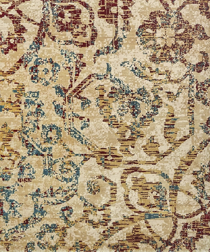 Tappeto KAZAKH 1529 beige e multicolore cm.240x340 stile orientale persiano alta qualità con effetto lucente