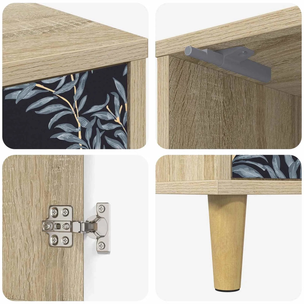 Armadio da Notte DOKKUM 2 pz Rovere Sonoma 36 x 33 x 50 cm 8007206