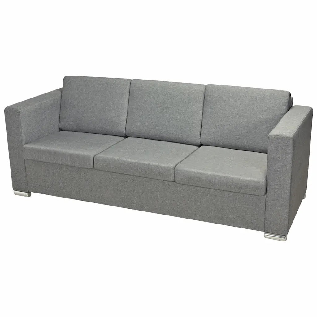 2 Pz Set di Divani in Stoffa Grigio Chiaro  cod mxl 16808