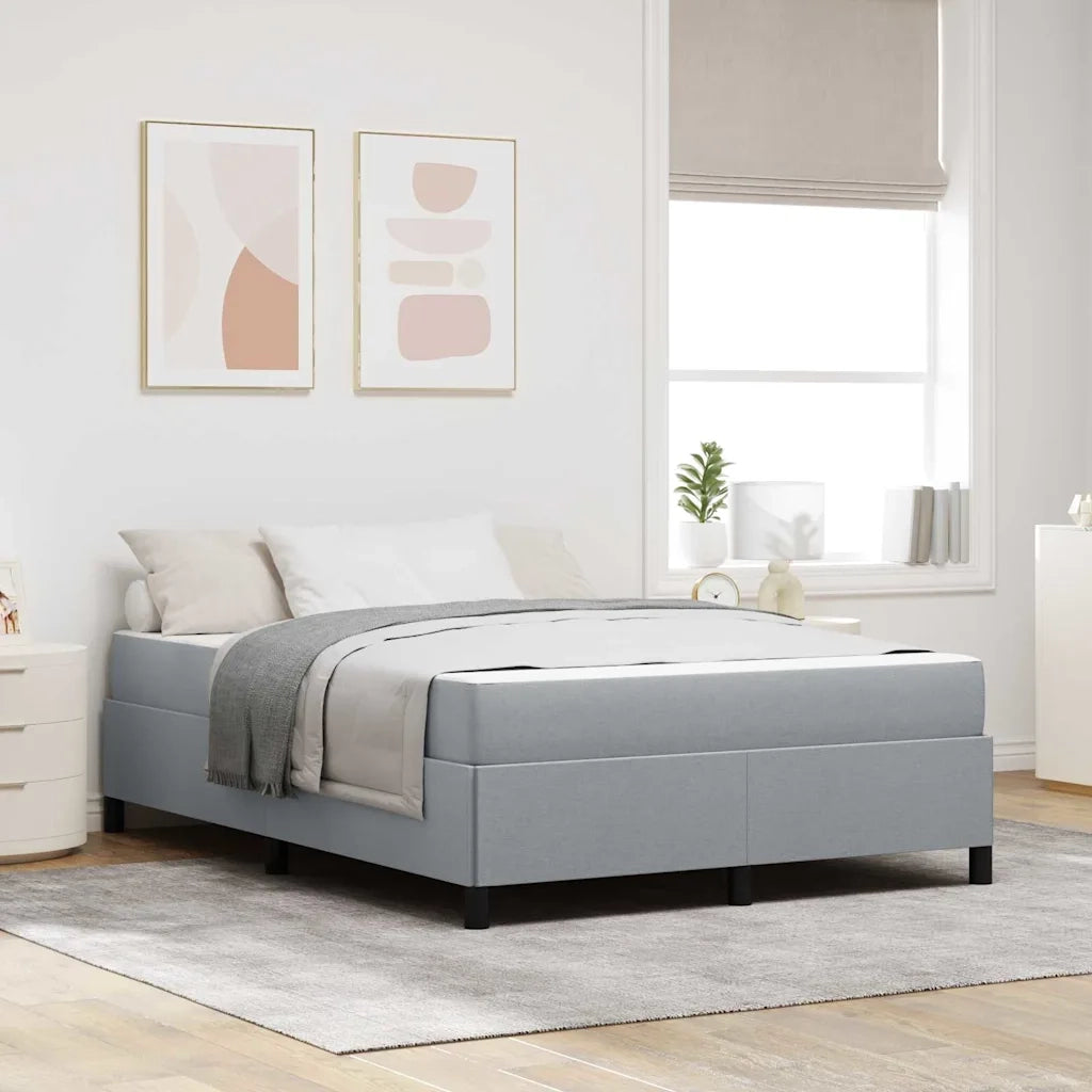 vidaXL Letto a molle Grigio chiaro e nero 160 x 200 cm