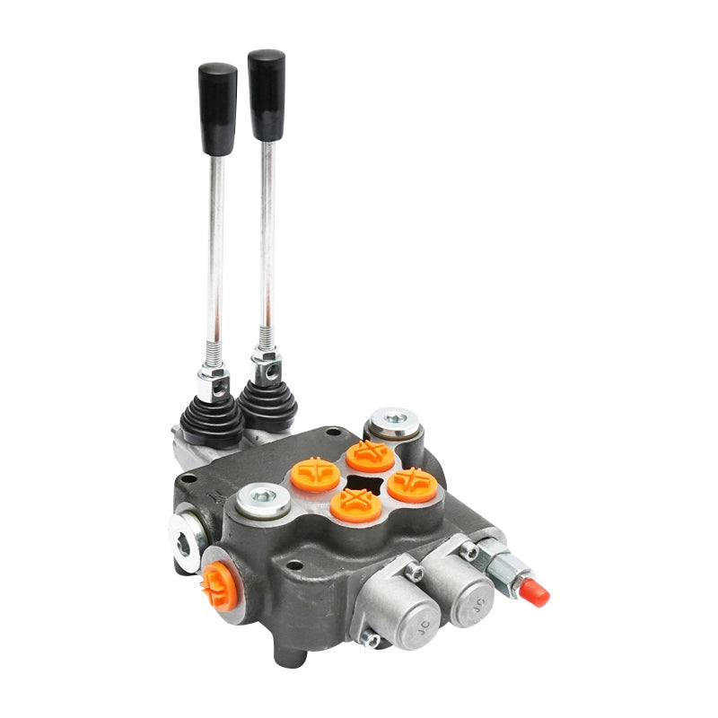 Distributore idraulico a 2 leve, attacco di installazione M22x1,5 portata 80L/min Trattore Forestale Breckner Germany