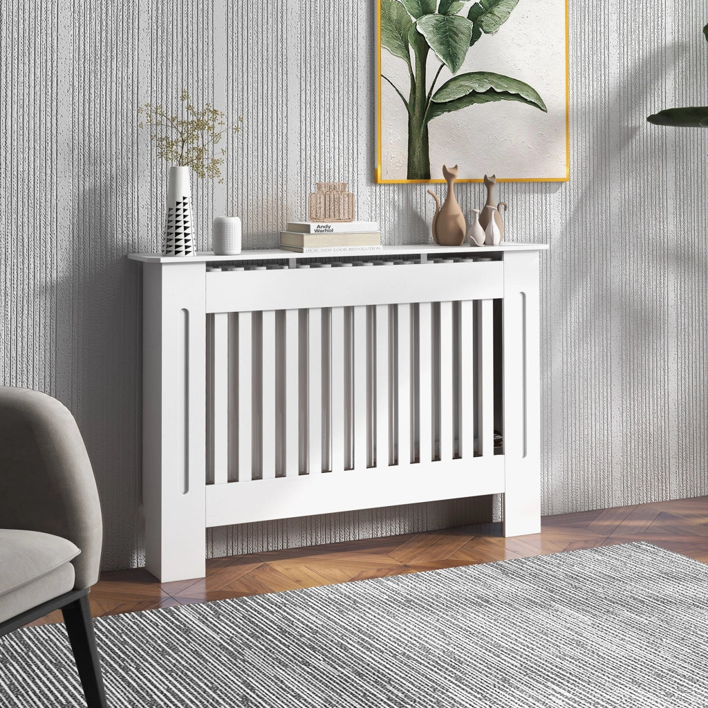 Cubre Radiador ¨C zephmum ¨C MDF Bianco 112x19x81cm