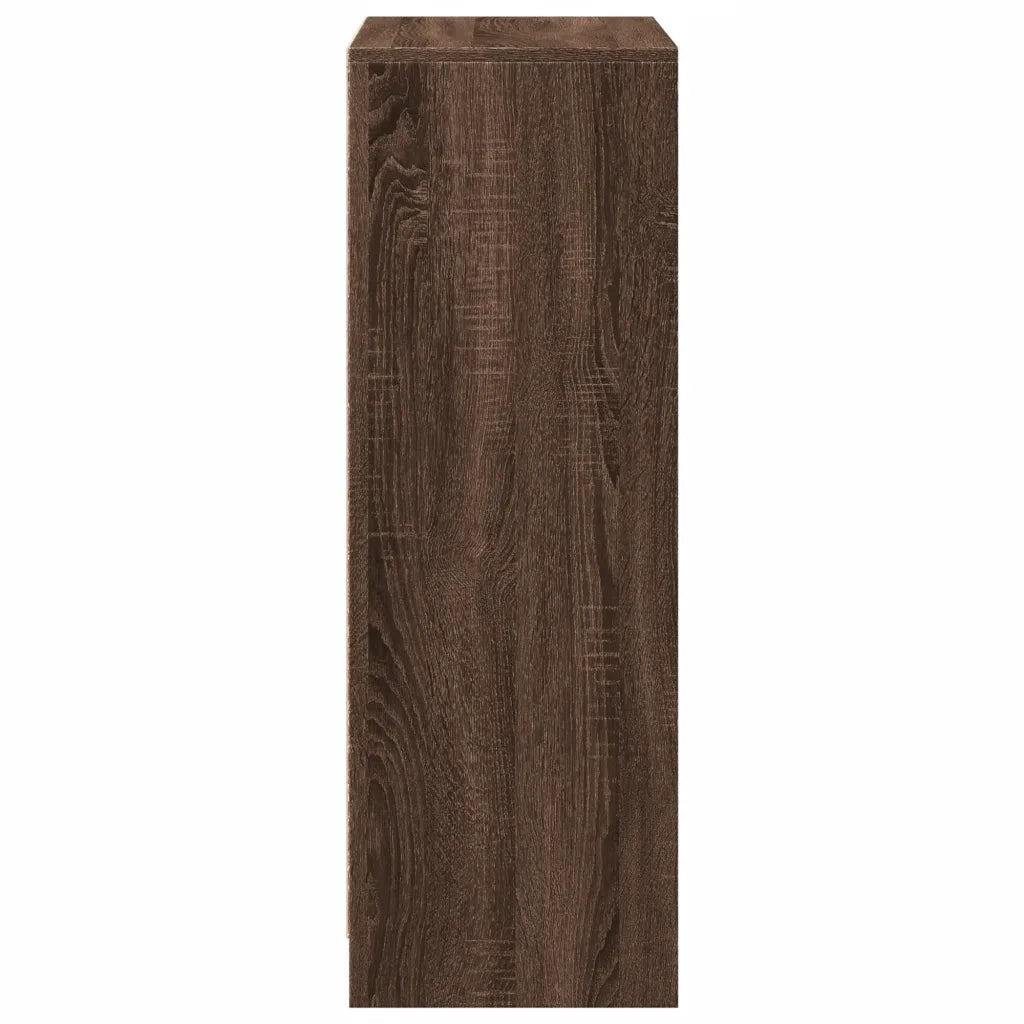 Credenza con LED-Buffet-Armadio da cucina Rovere Marrone 72x34x100 cm Legno Multistrato