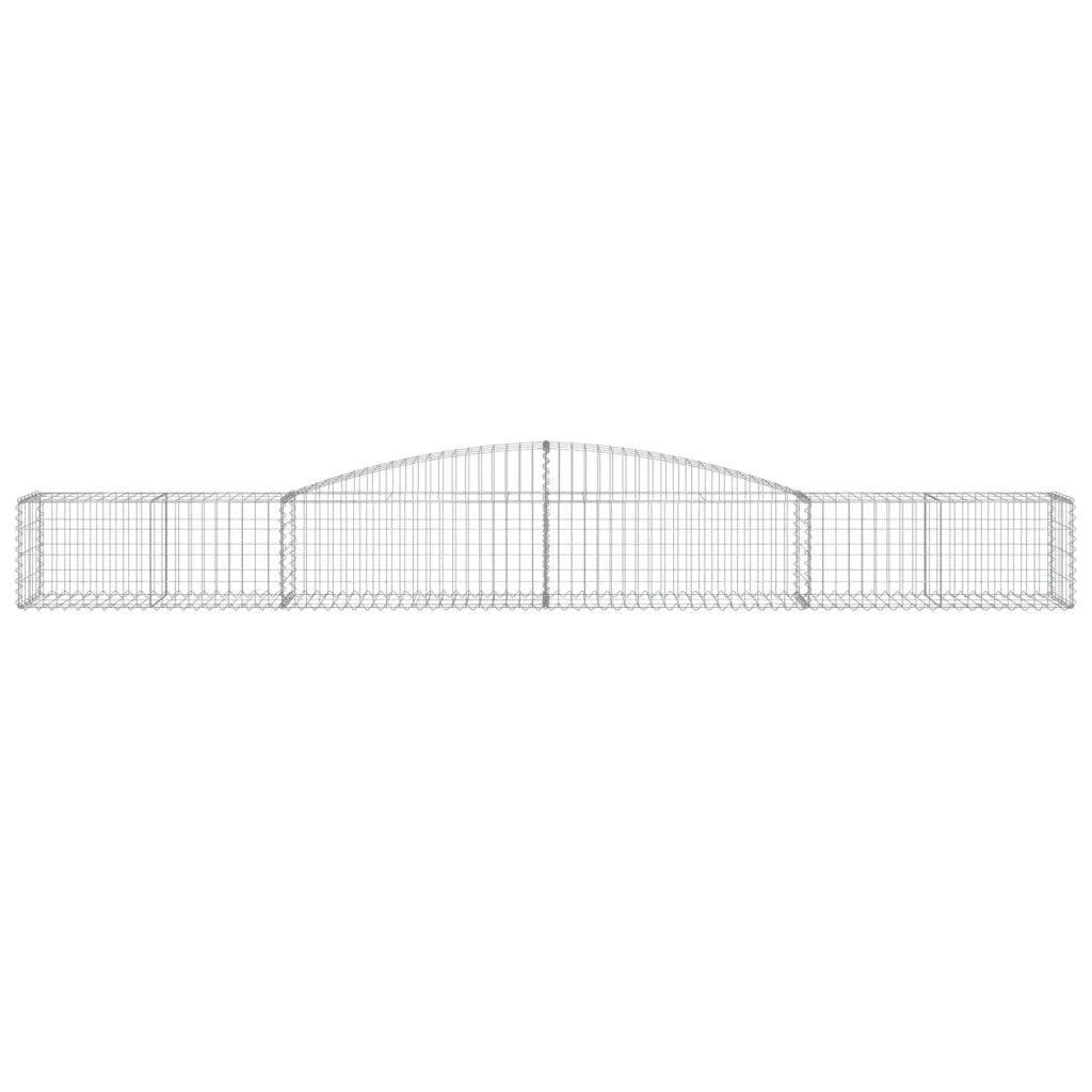 Cesti Gabbioni ad Arco 5 pz 400x50x40/60 cm Ferro Zincato 3146960