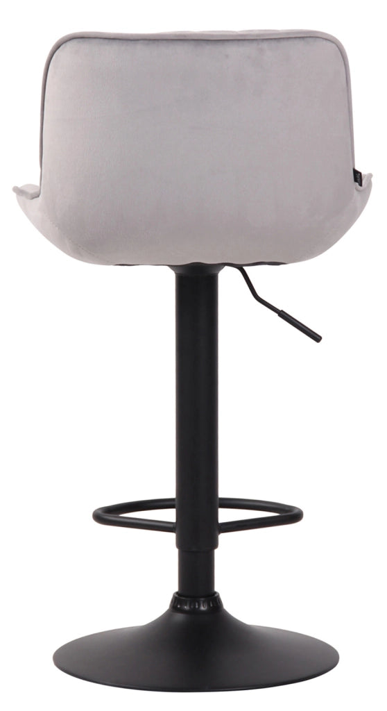 Set di 2 sgabelli da bar Lentini Velvet grigio,nero