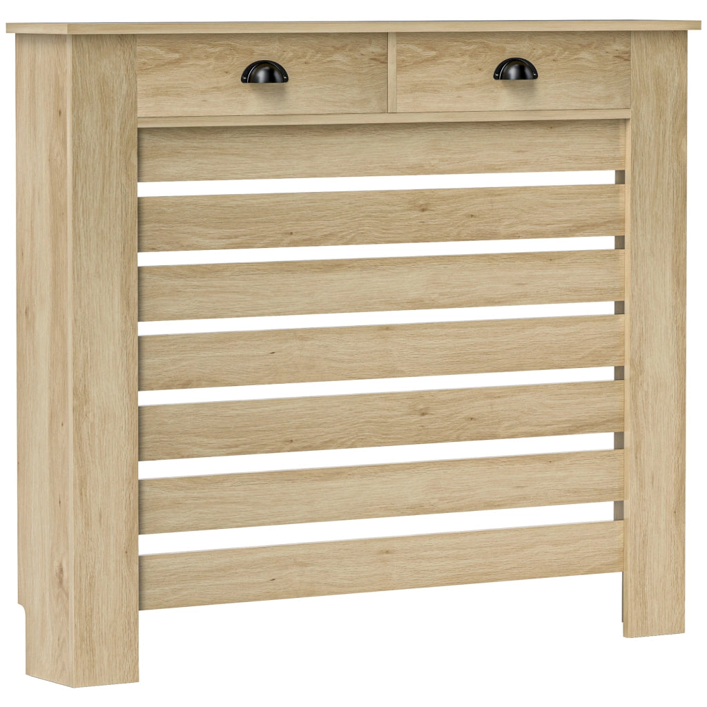 Coperchio radiatore con 2 cassetti in legno ¨C zephmum ¨C quercia 111x19x95.5 cm
