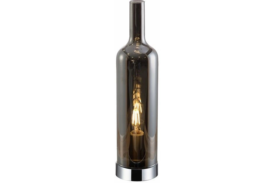 Lampada da tavolo Bottle fumé grigia 1xE14 40W Reality