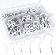 Hanger a muro da 170 pezzi - Gecoati - Hanger a soffitto - Viti a crociera - Bianco - Acciaio inossidabile - Ganci