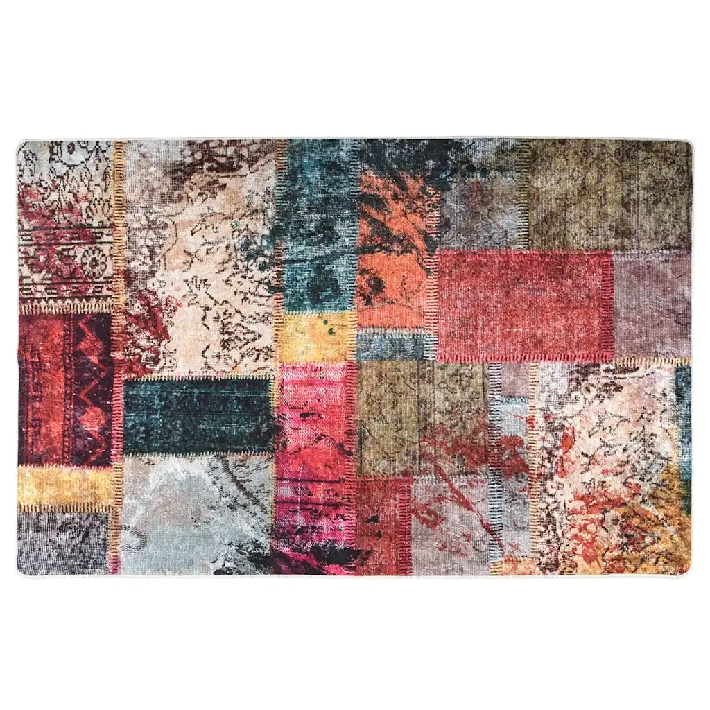 Tappeto Lavabile Patchwork 80x150 cm Multicolore 337964