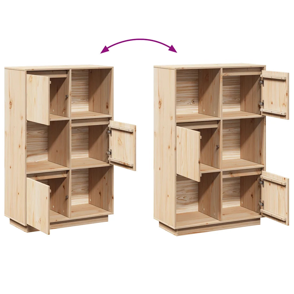 Credenza 74x35x117 cm in Legno Massello di Pino cod mxl 15017