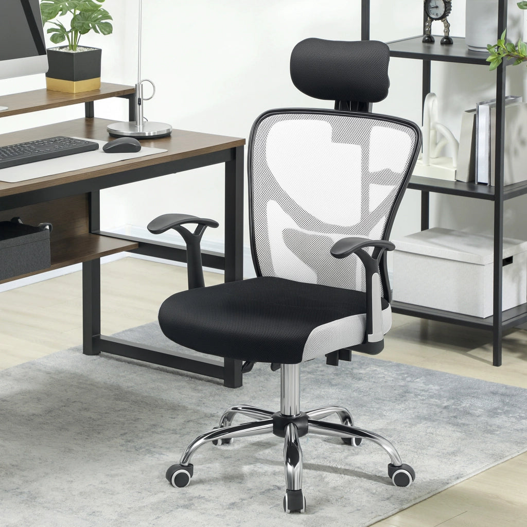 Sedia da ufficio girevole con schienale reclinabile ¨C zephmum ¨C grigio