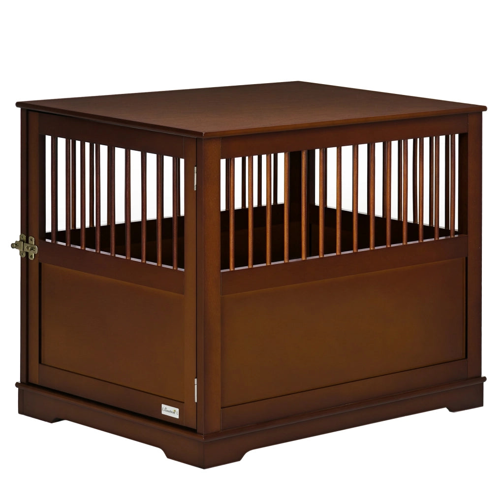 Gabbia per Cani con Serratura e Piedi Alzati ¨C zephmum ¨C 80.5x59.5x67.5 cm, Marrone