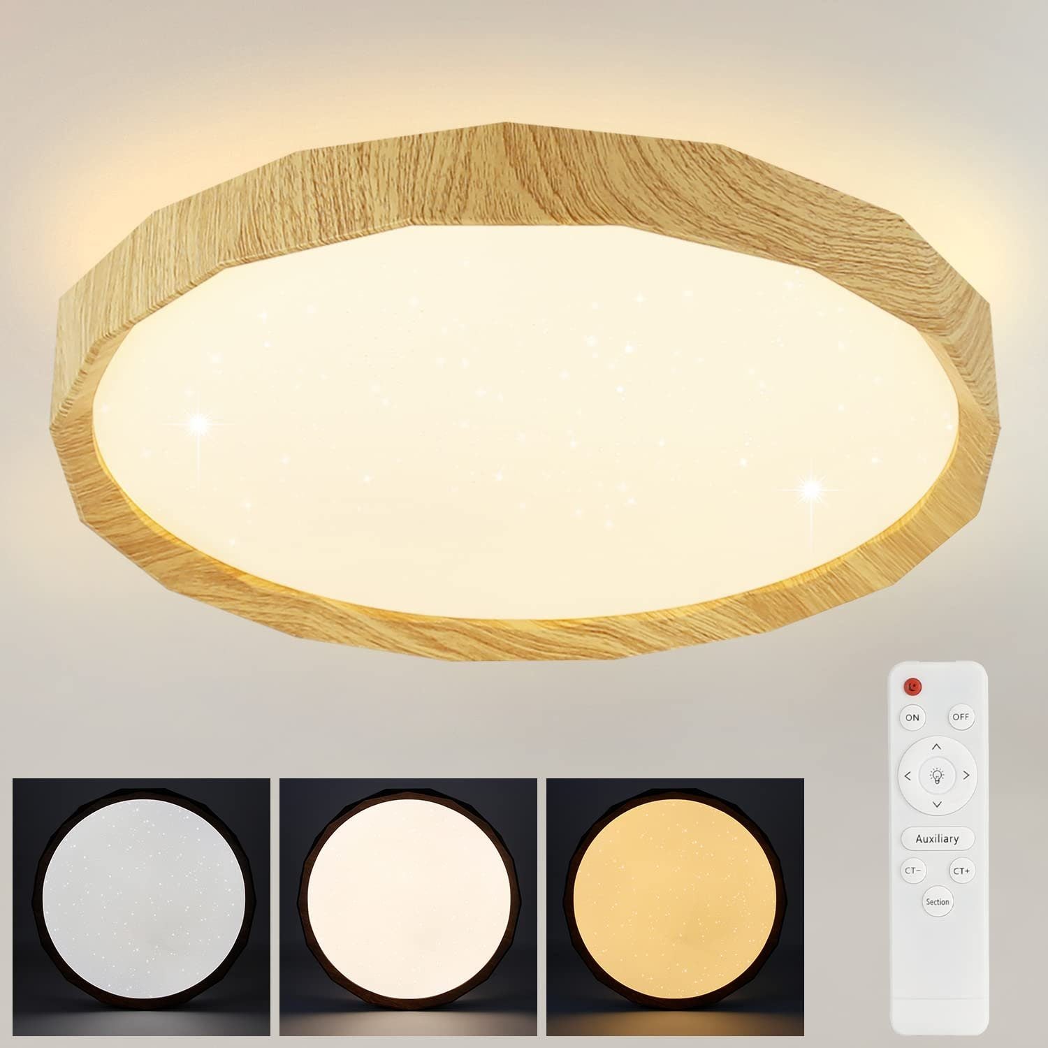 ZMH Lampada da soffitto plafoniera LED Starry Sky 40cm dimmerabile telecomando