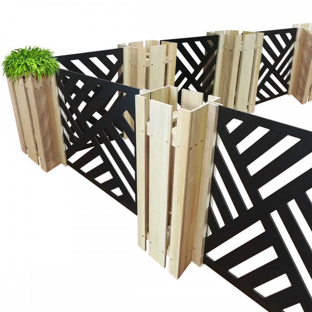 LINEAR MILL - Pannello in PVC traforato - Parasole Misura: 73x73 cm, Colore: nero