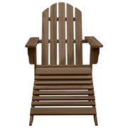 Sedia da Giardino con Poggiapiedi in Legno Marrone 45701