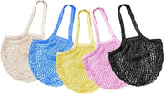 Borsa per verdure e frutta in cotone riciclabile - Reticoli riciclabili con maniglia - Per verdure e frutta - Portatile - HTML - Richiesta contenuto.