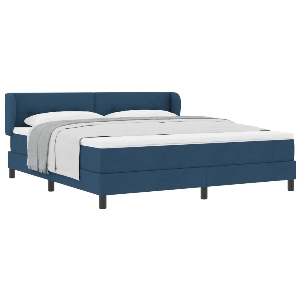 Letto a molle con materasso Blu 180 x 200 cm Tessuto 3340044