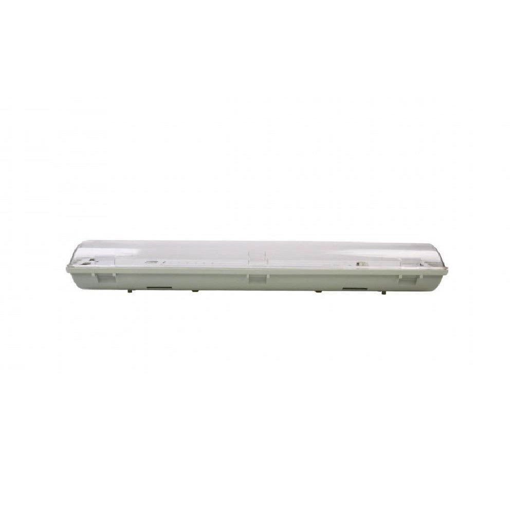 Trade Shop - Plafoniera Stagna 2 Neon Led Tubo T8 G13 60 Cm Da Parete Soffitto Ip65 T8-60s -