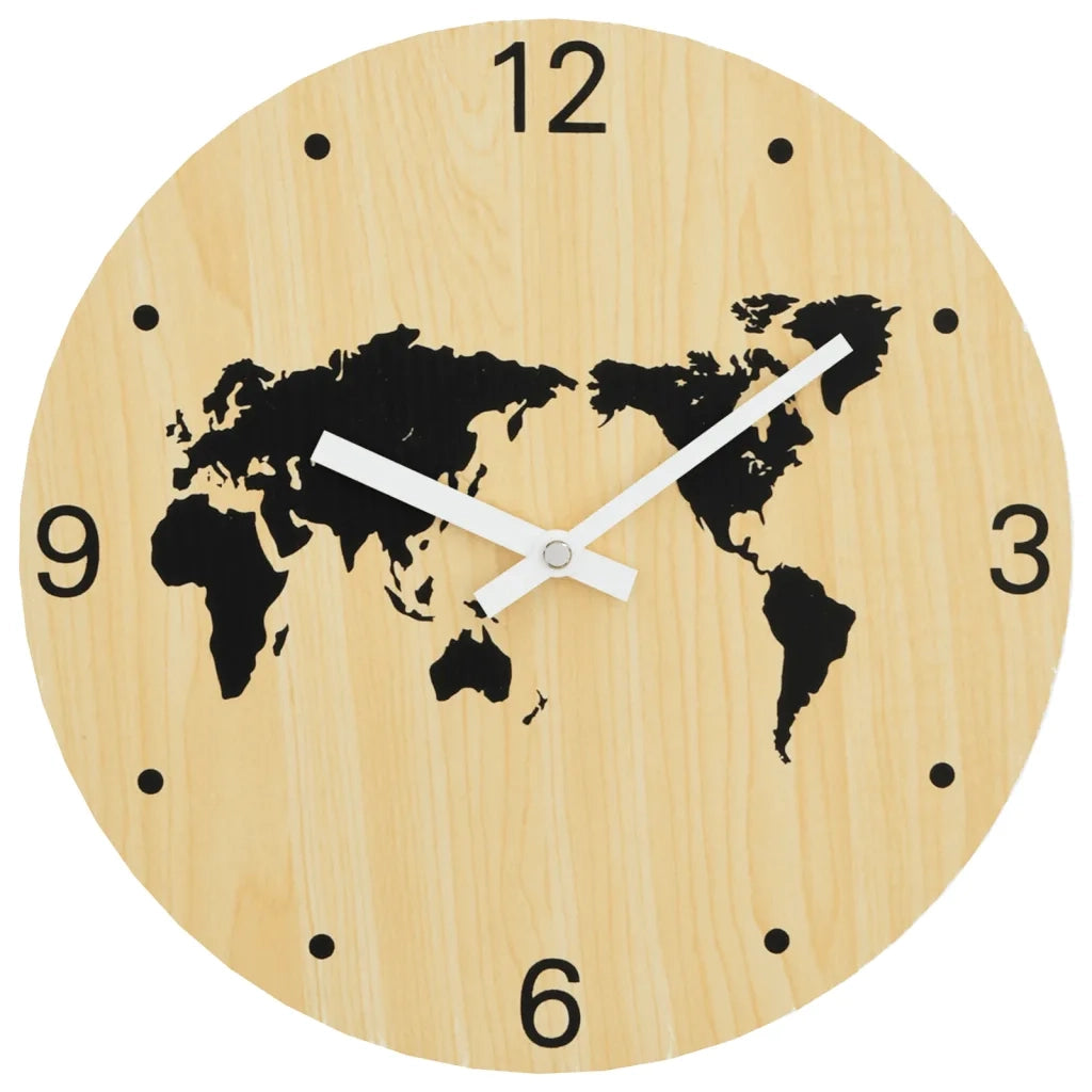 Orologio a Parete Giallo e Nero ?30 cm in Legno Multistrato CFW6600275