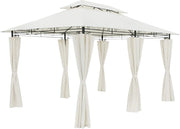 Gazebo Topas Padiglione 3x4m in Metallo Resistente Idrorepellente con Pannelli Laterali Tendone da Giardino Feste