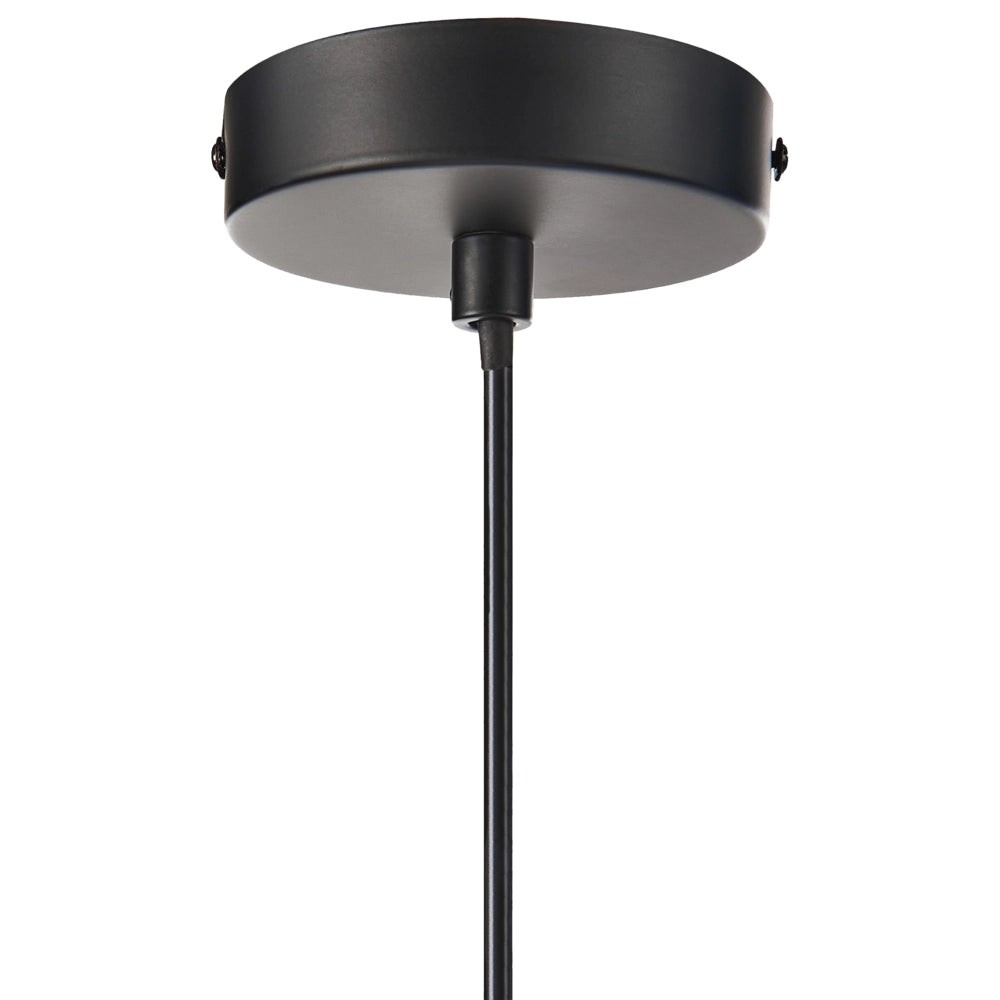 Lampada a sospensione con paralume in nylon nero Design moderno Luce per il soggiorno