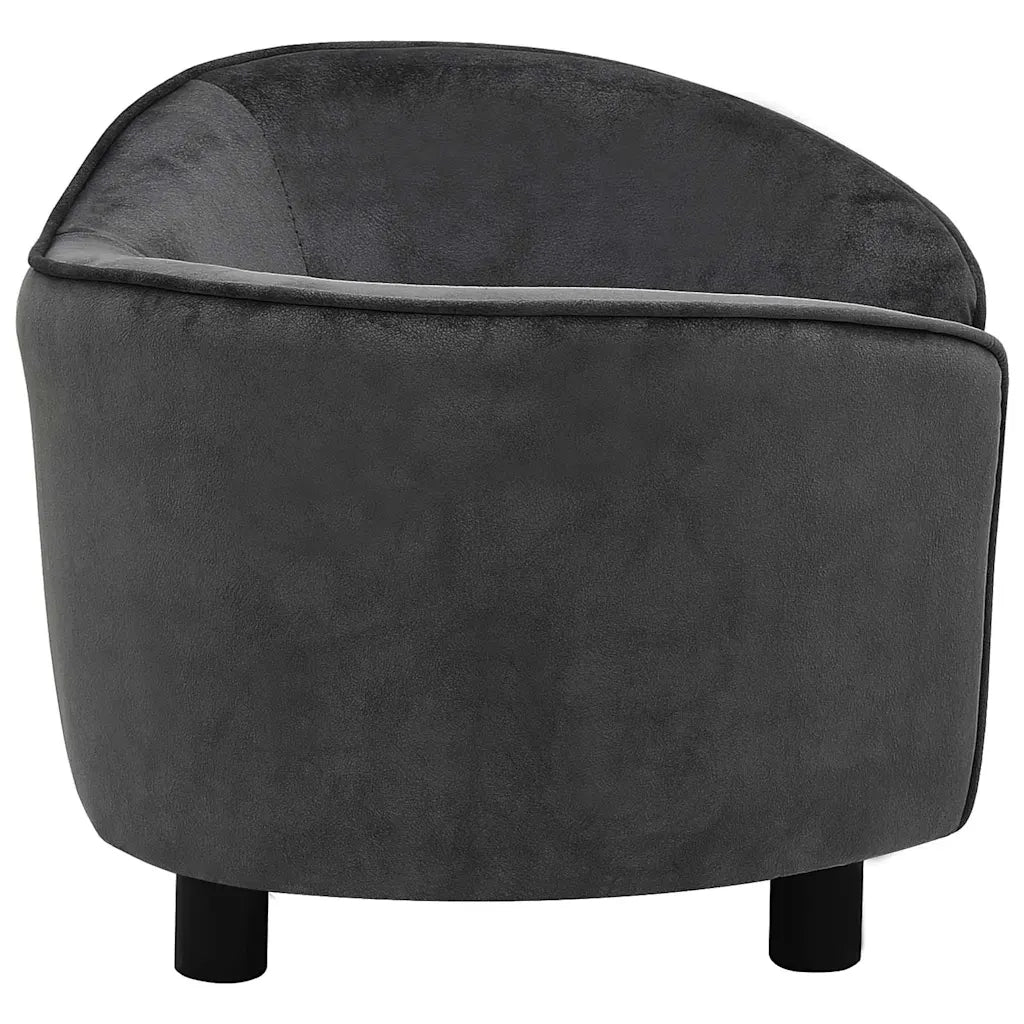 Divano per Cani Grigio Scuro 69x49x40 cm in Peluche 171022